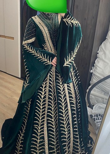 Yeşil tesettür bindallı - Görsel 4