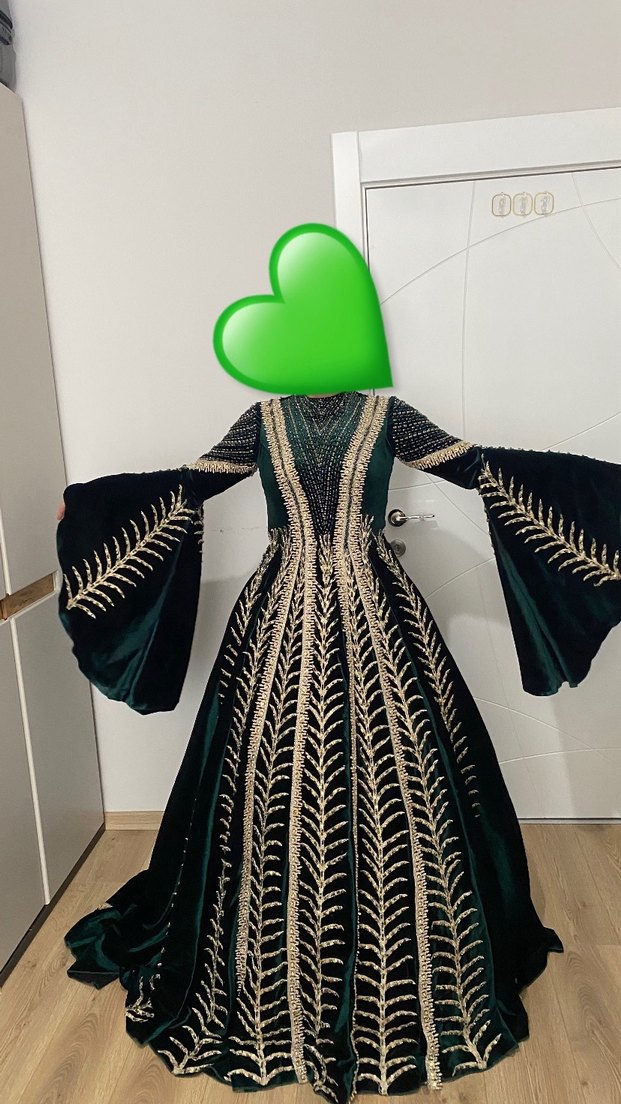 Yeşil tesettür bindallı - Görsel 5