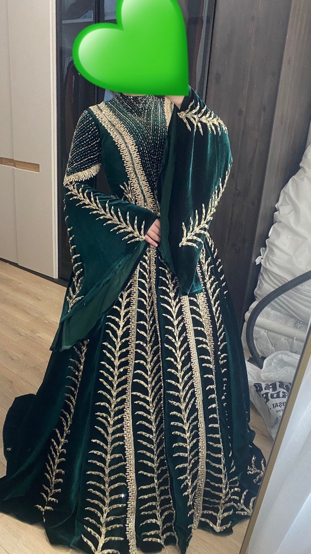 Yeşil tesettür bindallı - Görsel 4