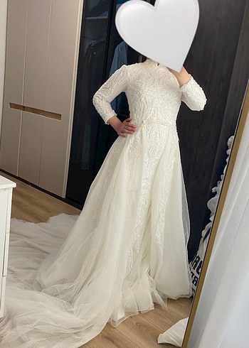 Demonteli tesettür balık gelinlik - Görsel 2