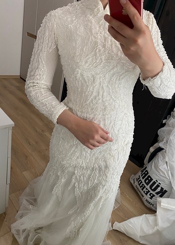 Demonteli tesettür balık gelinlik - Görsel 7