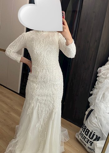 Demonteli tesettür balık gelinlik - Görsel 8