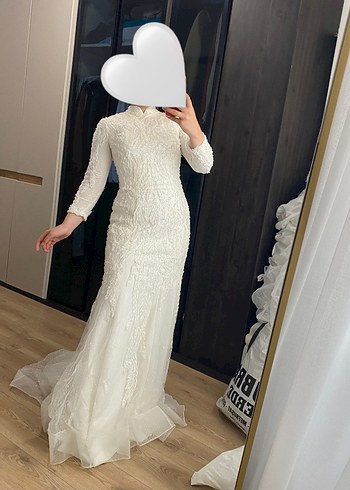 Demonteli tesettür balık gelinlik - Görsel 6