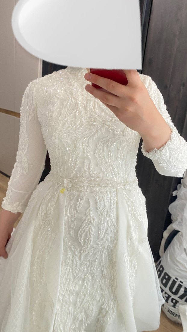 Demonteli tesettür balık gelinlik - Görsel 5