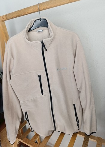 Bej Fermuarlı Erkek Polar Sweatshirt