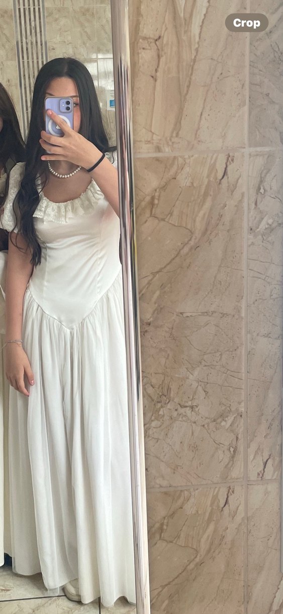 V Yaka Vintage Prenses Gelinlik - Görsel 3