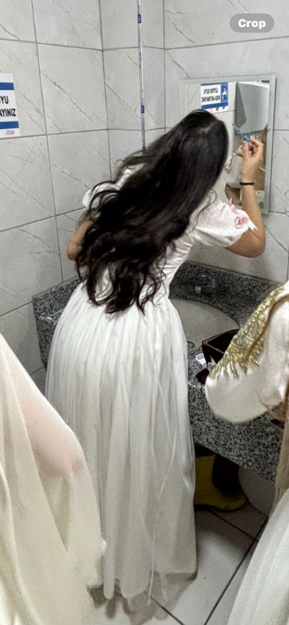 V Yaka Vintage Prenses Gelinlik - Görsel 2