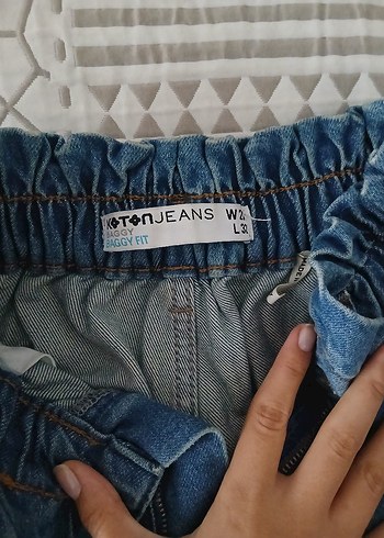 32 Beden mavi Renk Kadın mavı Bol Kesim Kot Pantolon