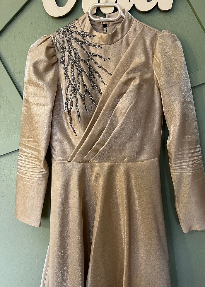 Lacrima 36 beden Bej abiye - Görsel 3