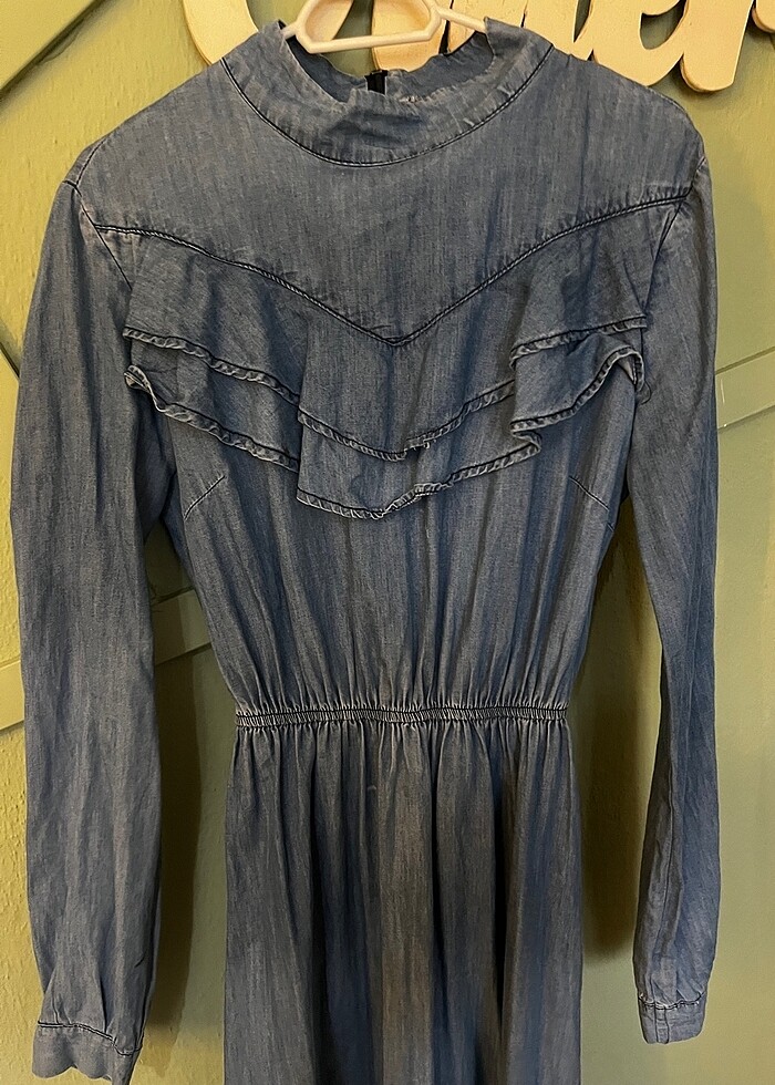 Yazlık Kot Tesettüt elbise - Görsel 3