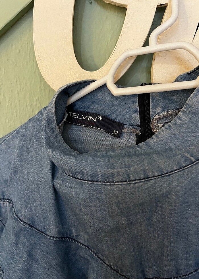 Yazlık Kot Tesettüt elbise - Görsel 4