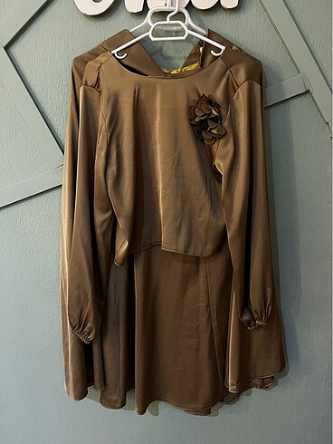 Yağ yeşili Tesettür İkili Takım - Görsel 3