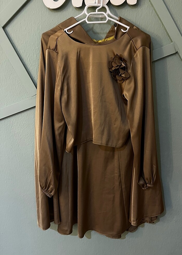 Yağ yeşili Tesettür İkili Takım - Görsel 3