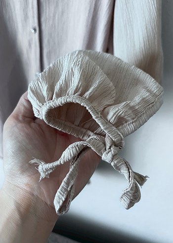 Bej Düğmeli Kadın Gömlek - Görsel 2