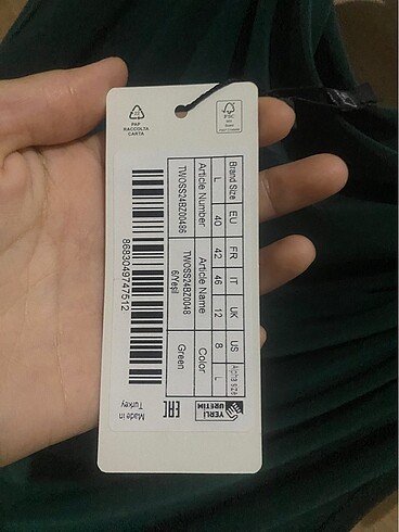 l Beden yeşil Renk Zümrüt yeşili bluz