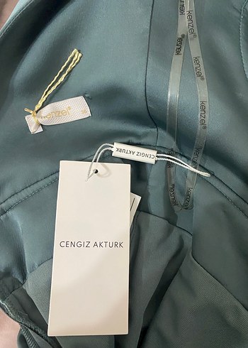 Cengiz Aktürk Gri Drapeli Mini Abiye Elbise - Görsel 3