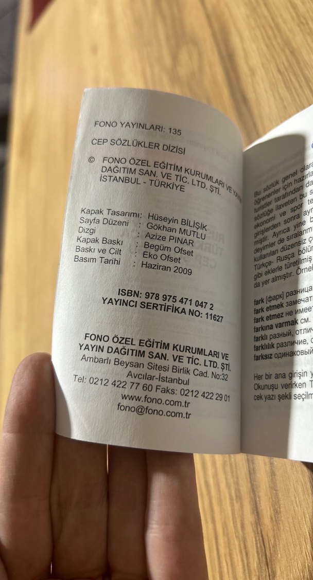 Rusça Cep Sözlüğü Fono - Görsel 4