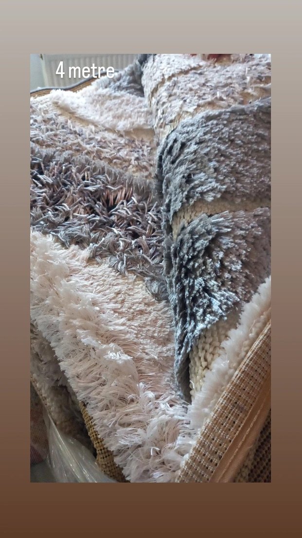 Mavi Nakışlı Pastel Renkli Geleneksel Halı(2 yolluk,1halı) - Görsel 3