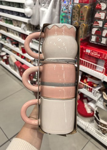 Pastel Renkli Asker Figürlü 3'lü Seramik Kupa - Görsel 2