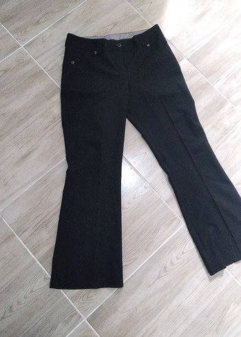 Siyah Kadın Denim Kumaş Pantolon