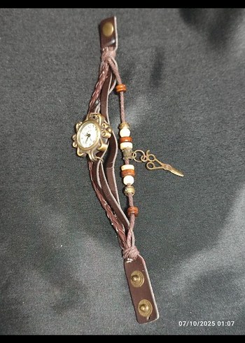 Kahverengi Bohem Kadın Kol Saati - Görsel 2