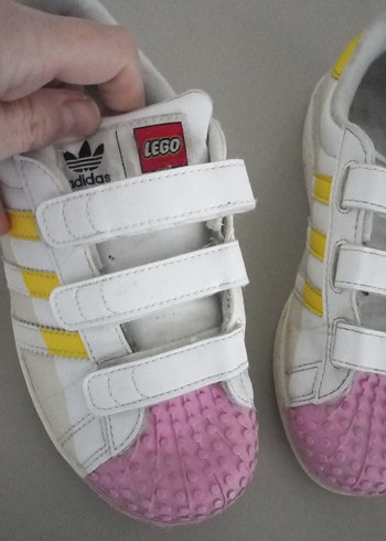 Beyaz Sarı Detaylı Cırt Cırtlı Kiz cocuk Spor Ayakkabı - Görsel 2