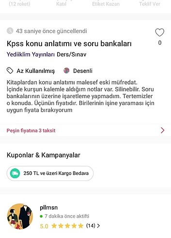  Beden Renk Kpss kitapları 