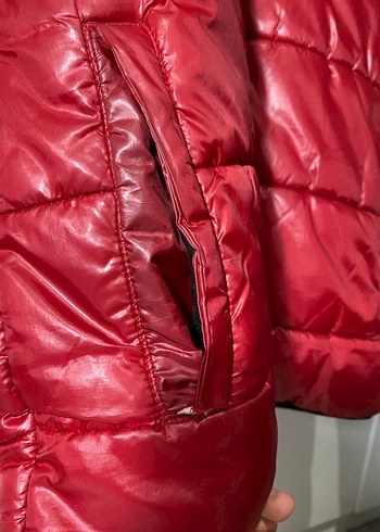 Jordan Kırmızı 160-170cm Kapüşonlu Erkek Çocuk Mont - Görsel 3