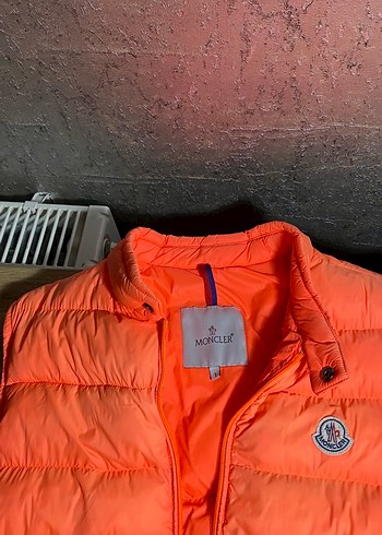 Moncler Turuncu Fermuarlı Erkek Çocuk Yelek - Görsel 2