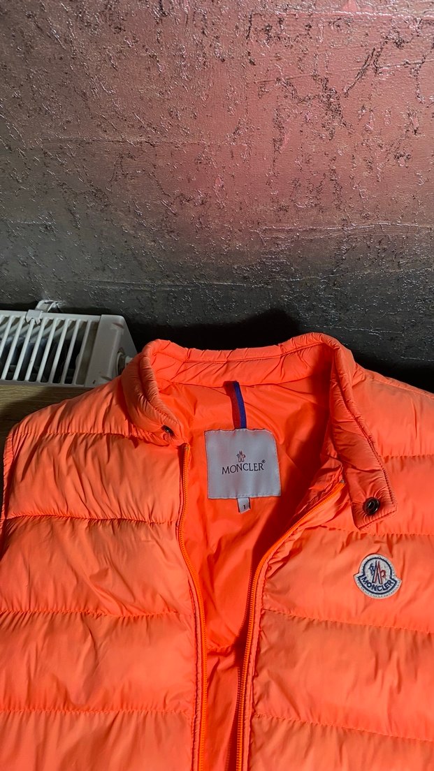 Moncler Turuncu Fermuarlı Erkek Çocuk Yelek - Görsel 2