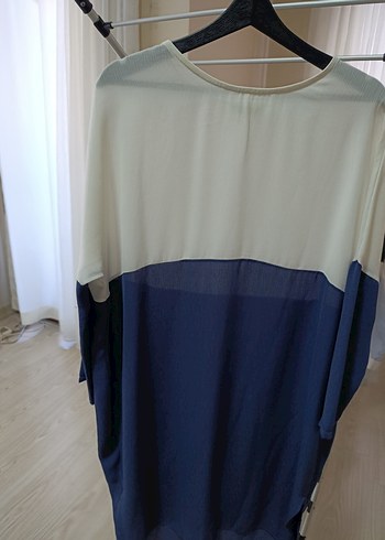 Diğer Mavi Gri Midi Kadın Tunik