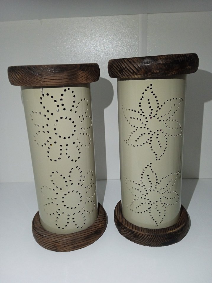 Çiçek Desenli Bej Gece Lambası (Led ışıklı) - Görsel 5