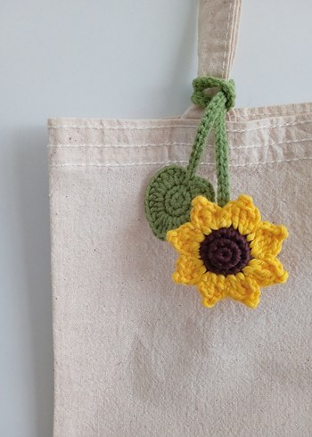 Örgü Çanta Süsü ve Kitap Ayracı - Görsel 3