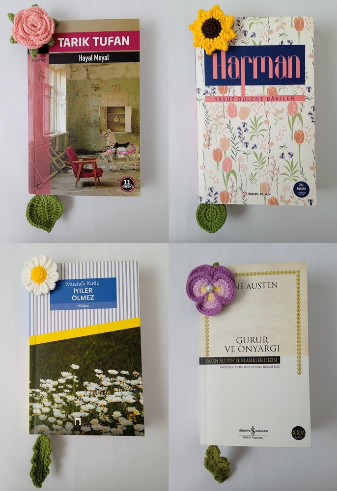 Örgü Çanta Süsü ve Kitap Ayracı - Görsel 2