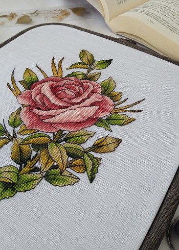 Kanaviçe Gül Çerçevesiz - Görsel 4