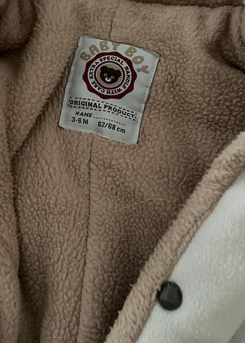 Kürklü Bebek  Tulumu Krem - Görsel 4