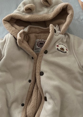 Kürklü Bebek  Tulumu Krem - Görsel 2