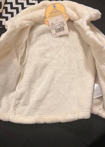 LC Waikiki Kız Çocuk Beyaz Peluş Mont