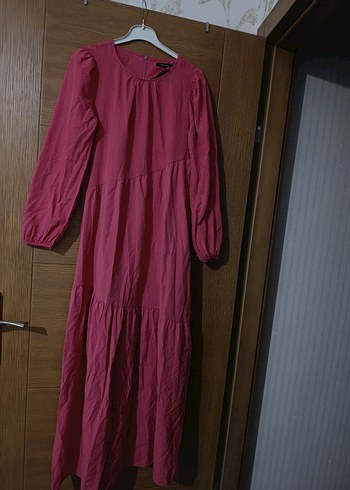 Pembe Uzun Elbise