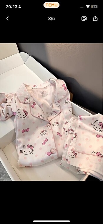 diğer Beden Hello kittyli pembe pijama takımı