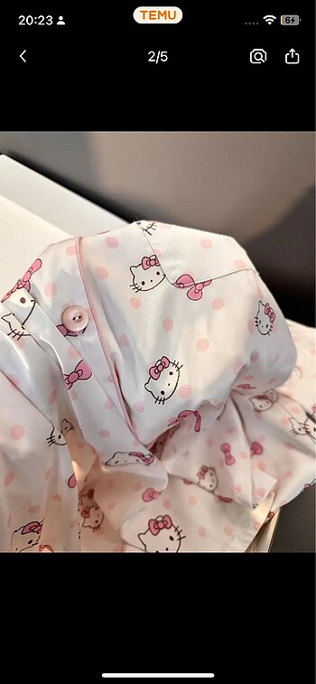 diğer Beden pembe Renk Hello kittyli pembe pijama takımı