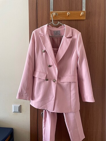 Pembe Blazer takım