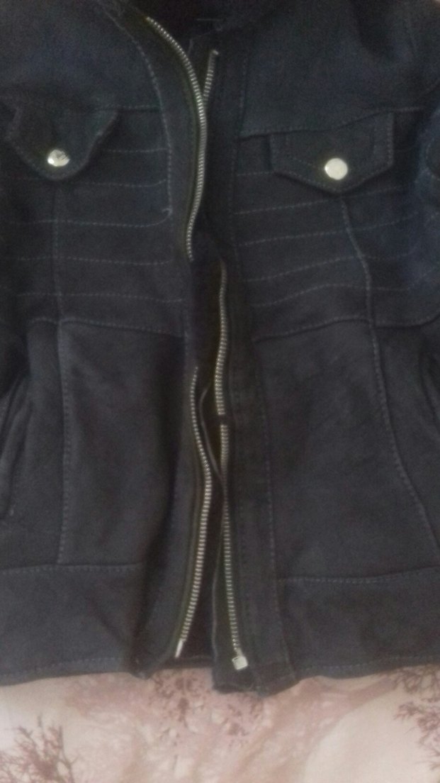 Kürklü Kapüşonlu Siyah Erkek Çocuk Kaban - Görsel 2