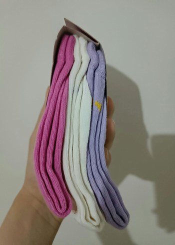 Diğer Kız Çocuk Pembe Desenli Yumuşak Çorap