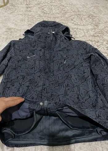 Columbia Gri Kapüşonlu içi polarlı mont - Görsel 6