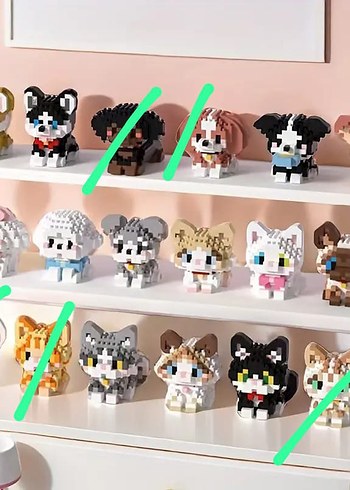 Minik Lego Kedi ve Köpek Figür 1 adet