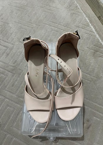 toz pembe Kadın Topuklu Sandalet - Görsel 3