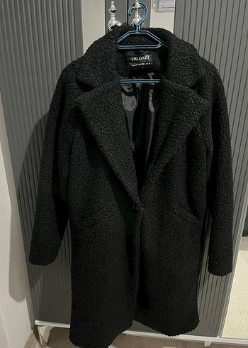 Siyah Kadın Midi Boy buklet Kaban - Görsel 2