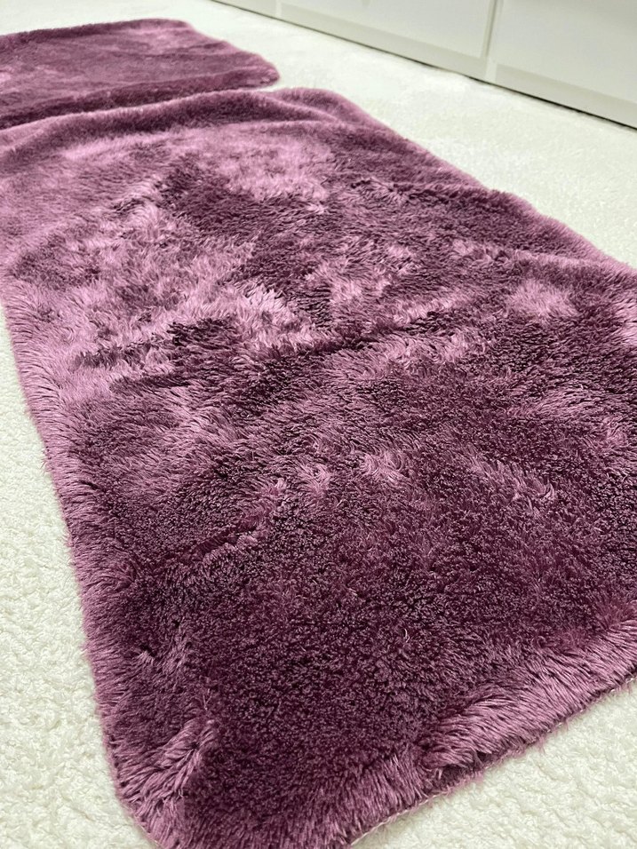 Mor Yumuşak Banyo Paspası Seti - Görsel 3