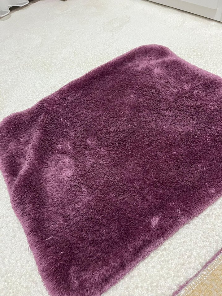 Mor Yumuşak Banyo Paspası Seti - Görsel 4